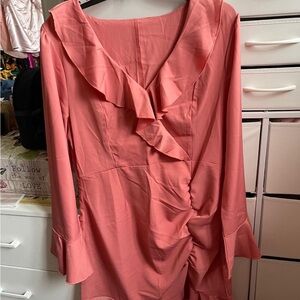 Ruffled Pink Women's Top